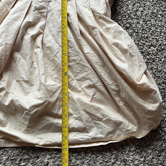 Free People Navy and Cream Womens Medium Ruffled Bottom Long Sleeve Boho Top - Picture 7 of 7